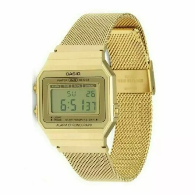 CASIO CHRONOGRAPH COLLECTION Watch A700WEMG-9AEF in Gold Colour 1 YEAR  Warranty £29.99 - PicClick UK