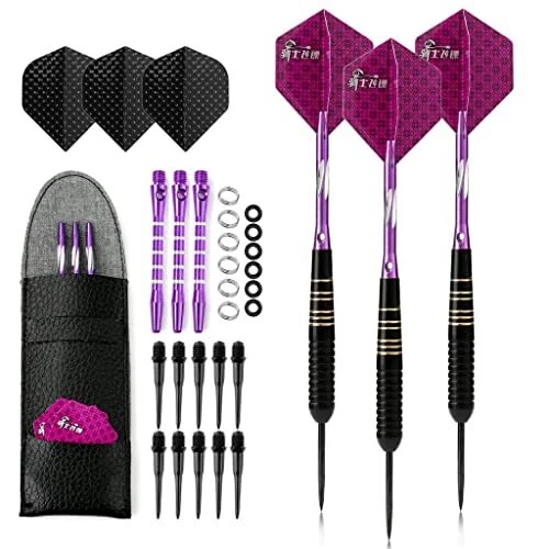 Crazy-M 3 pièces Professionnel Fléchettes Steeldarts Jeu de fléchettes 23 g J...