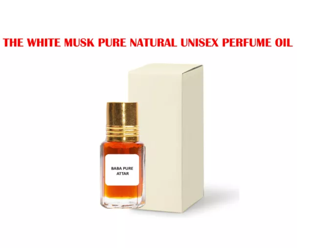 The White Musk Pure Natural Unisex Perfume Oil Attar  Pure Organic From India