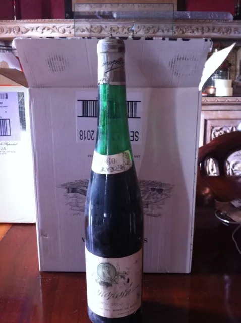 Antigua Botella De Vino Rioja Monopole Blanco Seco - 1960.