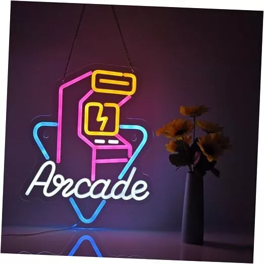 Arcade Neon Sign for Wall Décor with Dimmable Switch LED Neon Signs Light