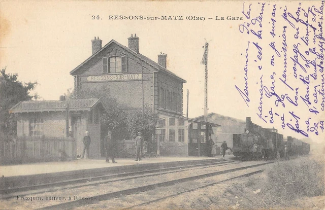 CPA 60 RESONS SUR MATZ LA GARE train
