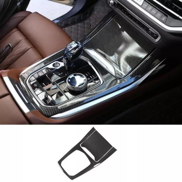 Revêtement Cadre Couverture Charbon Optique Console Centrale Pour BMW X5