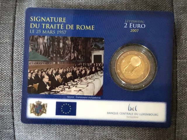 2 EUROS BU Luxembourg Traité De Rome 2007 !Limité A 15000 Ex EUR 17,00