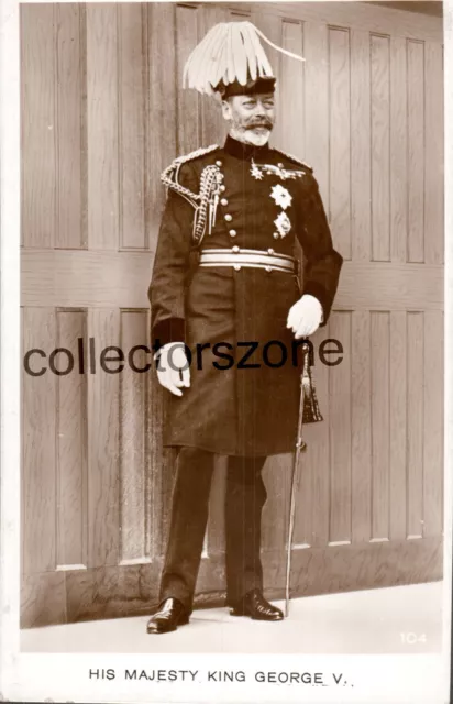 King George V In Uniform Real Photo Postcard unposted