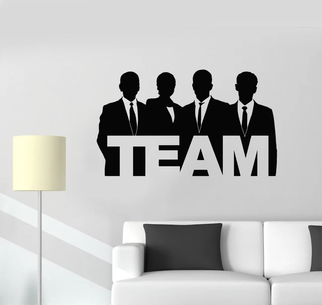 VINYL WALL DECAL Office Interior Teamwork Job People Team Work Stickers ...