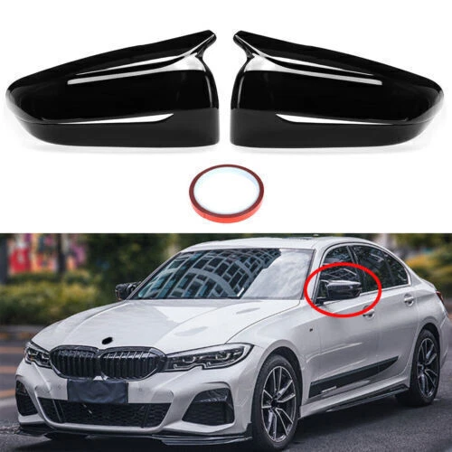 Coques Rétroviseur Ezweiji Pour BMW G20/G28 - Noir Brillant - Lot De 3 - ABS Qualité OEM - Facile à Installer