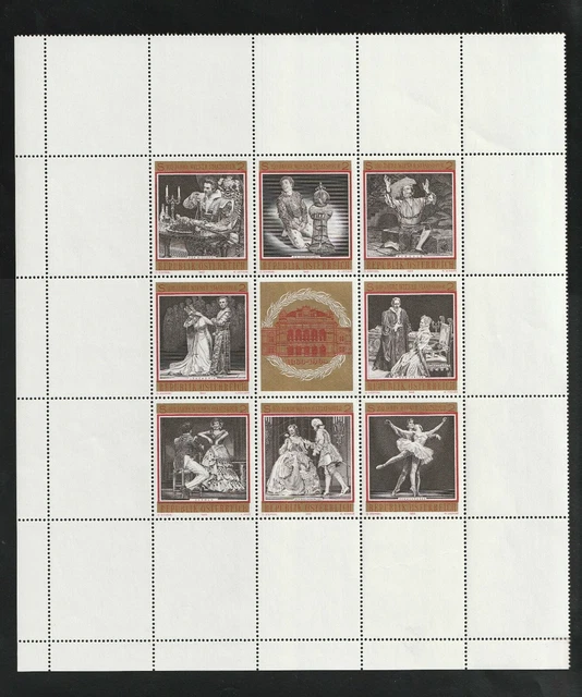 Briefmarken Österr. Kleinbg. 100 Jahre Wiener Staatsoper 1969, Michel 1294-1301