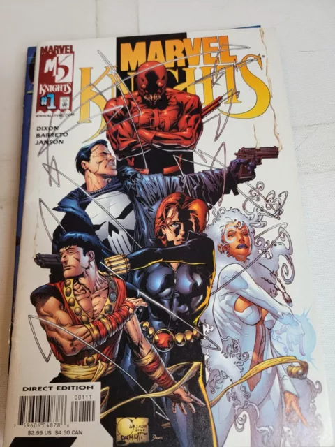 Comic Book Marvel Comics Marvel Knights #1 Punisher Daredevil Black Widow