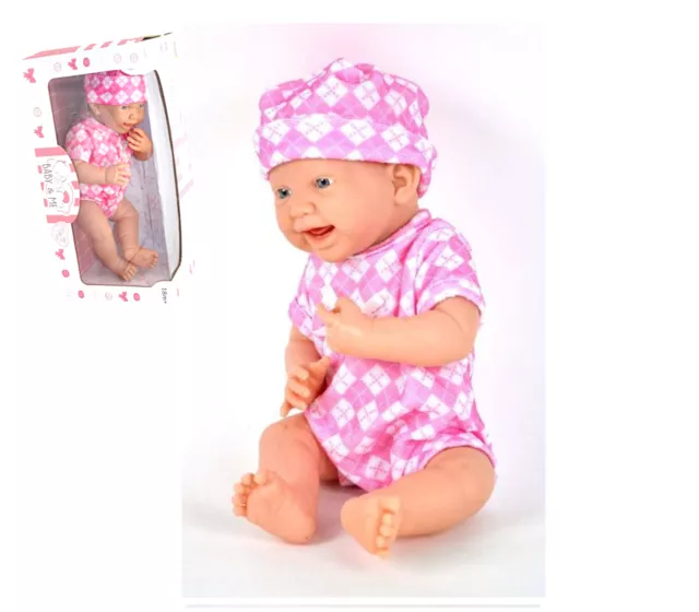 Bambola Realistica Giocattolo Reborn Bambole Re-Born Baby Doll Cm 38 Gioco