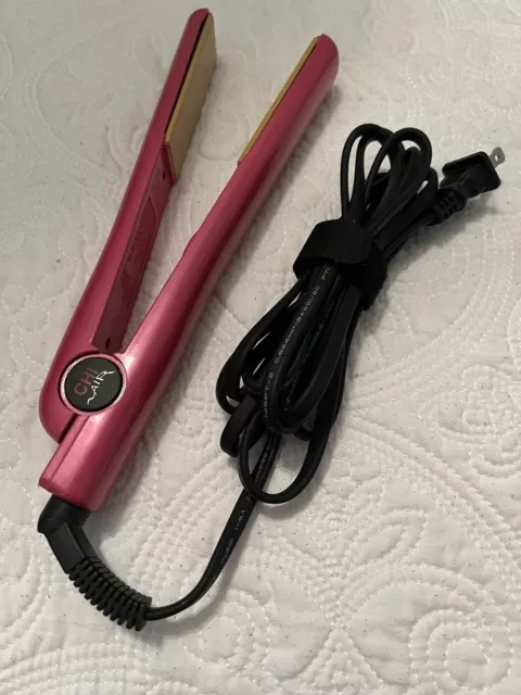 CHI AIR Expert Classic Tourmaline Ceramic Flat Iron 1” CA1080 Pure Pink 