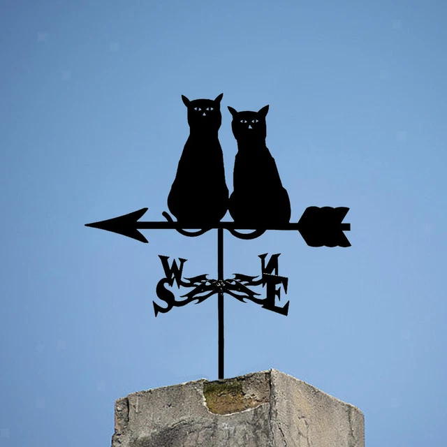 TIECHUINIUB Wetterfahne Metall Hund - Dekorative Windfahne Für Garten Und Dach