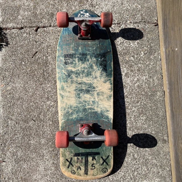 Skateboard Vintage Hawk Torque Années 70 - Noir/Jaune Avec Trucks ACS-430 Et Slides NOS
