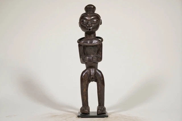 Beautiful Nigerian Figure on Custom Base 13.25" - African Art