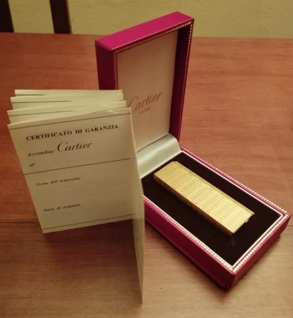 Accendino Cartier Paris funzionante placcato oro
