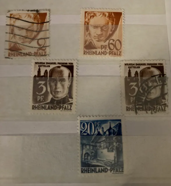 Briefmarken Rheinland-Pfalz Beethoven und andere