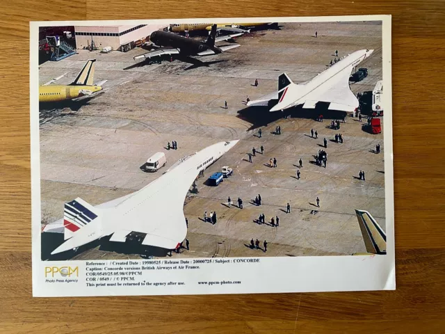 British Airways & Air France  Concorde - 1998  silver print