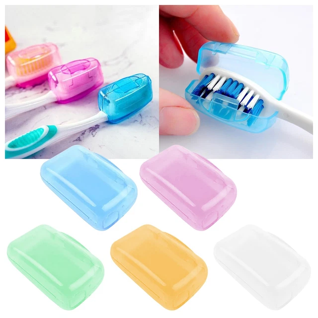 5 pz copritesta da viaggio con spazzolino da denti viaggio con custodia spazzolino portatile fantastica