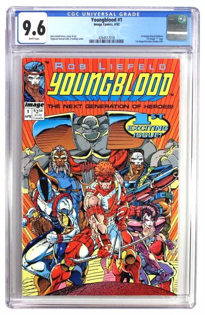 Youngblood #1 Rob Liefeld CGC NM+ 9.6 White Pages 4264517018
