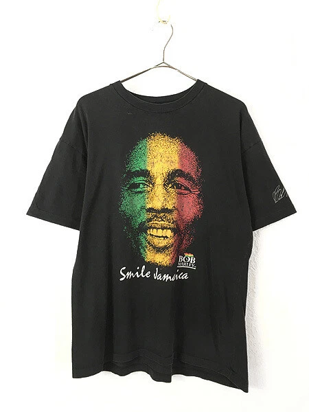 Used Clothes 90s BOB MARLEY   TUFF GONG Records Rasta Art Rock Reggae T Shirt