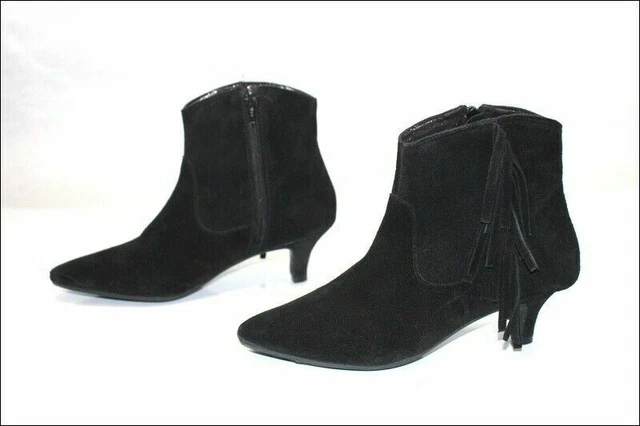 JACQUELINE RIU Bottines & Low Boots Daim Noir T 38 TBE"neuves"