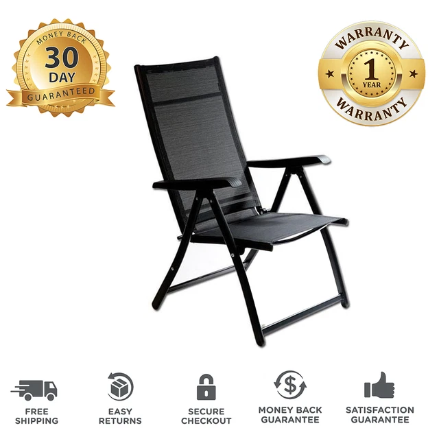 HEAVY DUTY FOLDING Chair Adjustable Garden Patio Outdoor Indoor Chairs