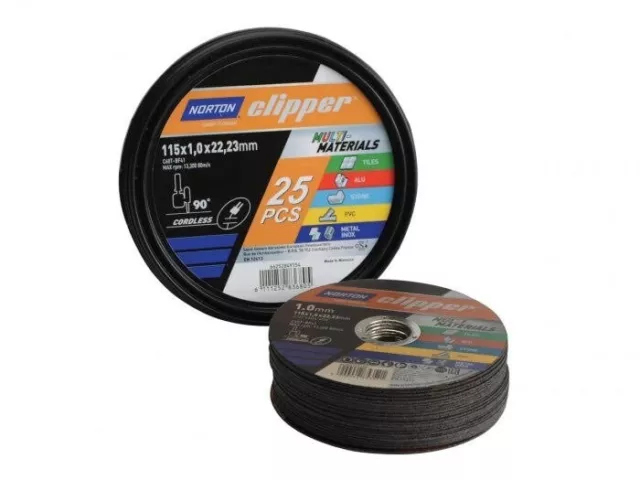 Norton Clipper Multi-Material Schneidscheiben 115 x 1 mm x 22,23 mm (25er Wanne) 2