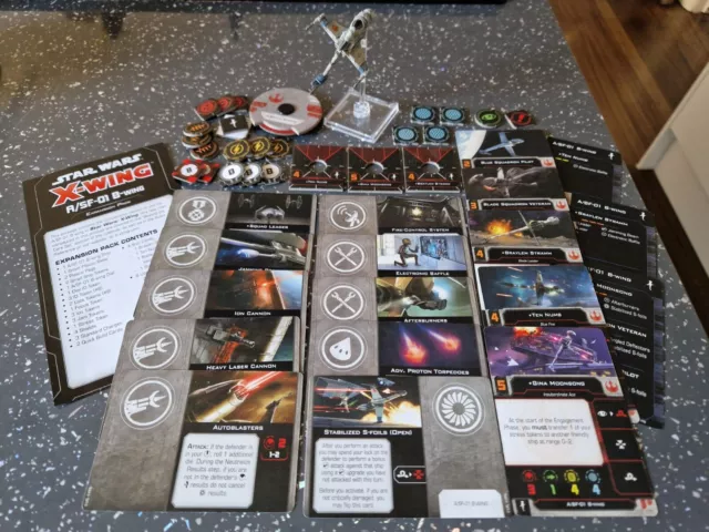 Star Wars X-Wing Miniatures Game version 2: A/SF-01 B-Wing expansion (+extras)