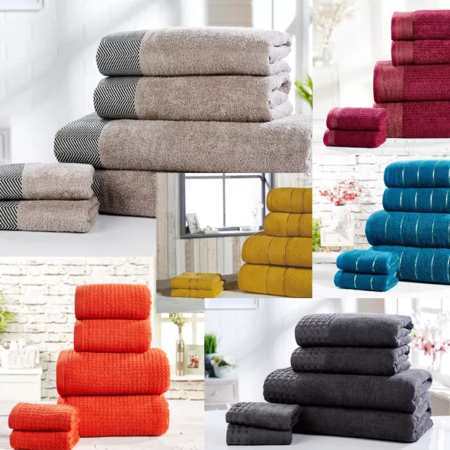 100% Algodón Peinado Super Suave Absorbente 6 Piezas Toalla de Baño Fardo Juego