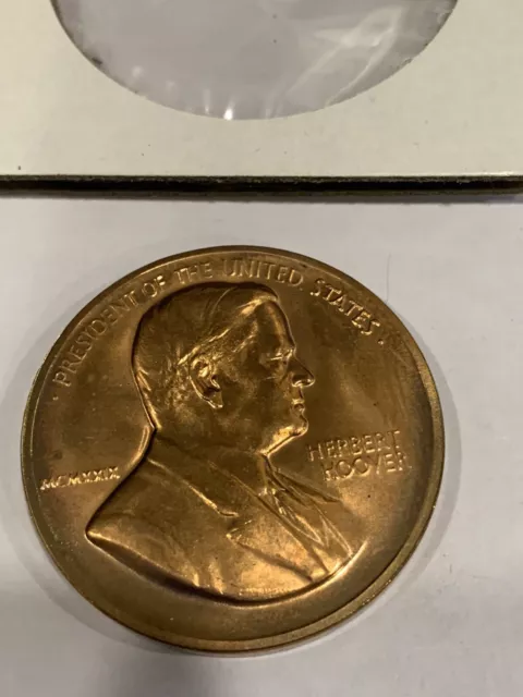 Herbert Hoover March 4 1929 Presidential Inauguration Medal Coin Uncirculated