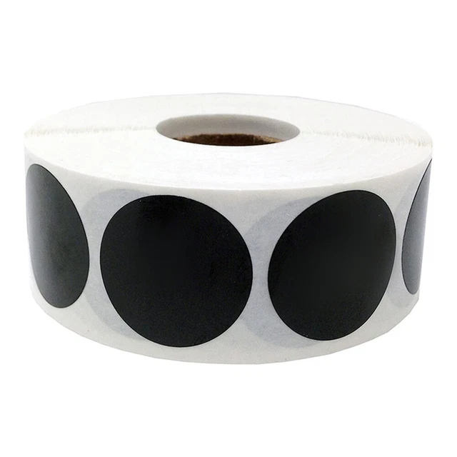 500Pcs/Roll Craft Sealing Handmade Sticker Party Baking Adhesive Labels Blackpd
