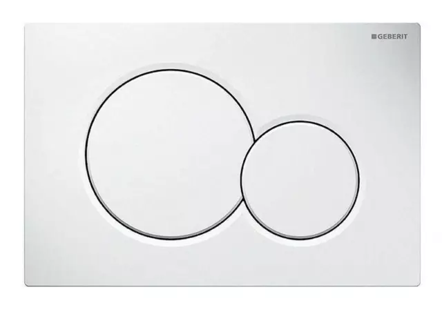 Geberit Plaque de Déclenchement SIGMA01 pour 2-Mengen-Spülung, Blanc