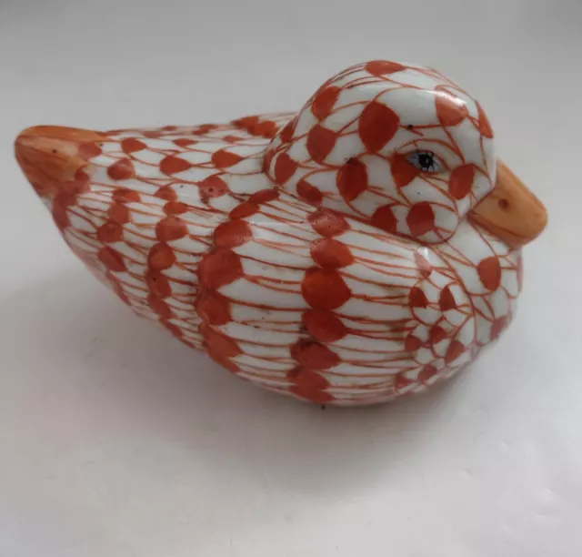 Späte Qing-Dynastie bis frühe ROC-Porzellan-ENTE-Figur. Handgefertigt und bemalt.