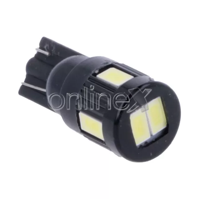 2x Bombilla LED Coche T-10 W5W 5 SMD 12V Luz Blanca XENON 6000K Canbus a0477 3