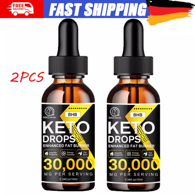 2x KETO DROPS DIÄT KETOSE GEWICHTSVERLUST ERGÄNZUNG FETTVERBRENNUNG CARB BLOCKER