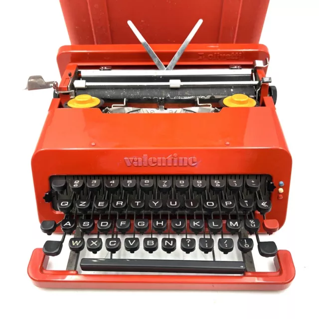 Kaffeemaschine Von Beschriftungsband Olivetti Valentine Rot Design Ettore