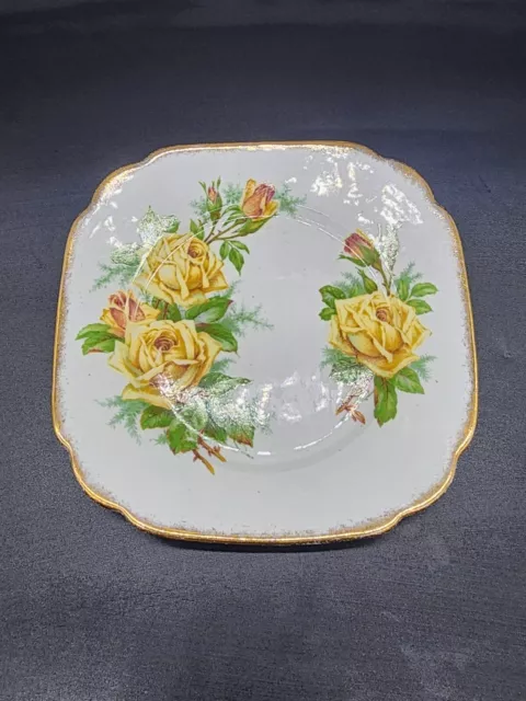 Vintage Royal Albert Tea Rose Side Plate Bone China Yellow Roses England 839056