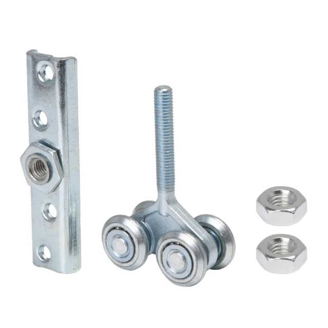Track Roller Wheel Rail Hanging Trolley Assembly,Sliding Door Roller with 2 Nuts