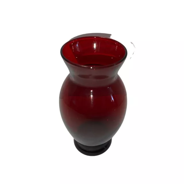 Vintage Cranberry Red Glass Vase