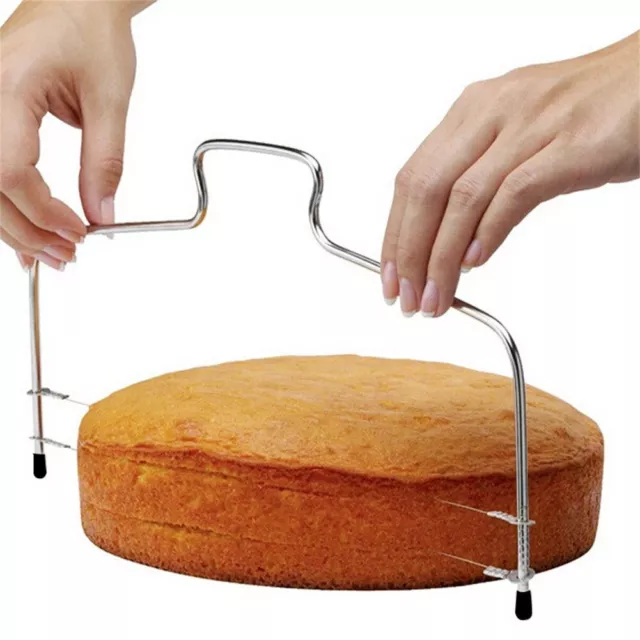 Stainless Steel Cake Leveller Adjustable Double Wires Baking Essentials