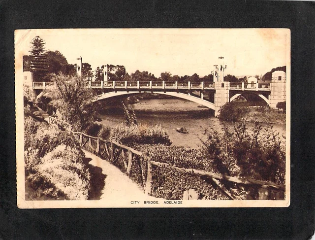 B4175 Australia SA Adelaide City Bridge vintage postcard