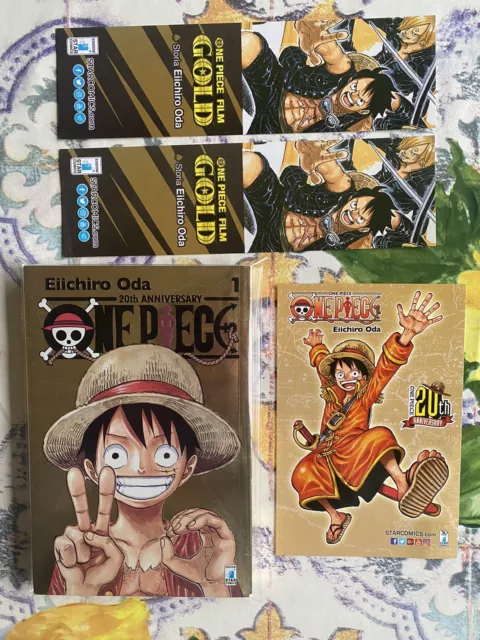 ONE PIECE 1 - Limited Edition - 20th Anniversary - GOLD + Cartolina + Gadget  EUR 900,00 - PicClick IT