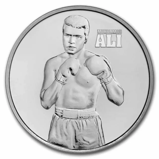 MUHAMMAD ALI 2023 $2 1 oz Pure Silver BU Coin with TEP - NIUE 3