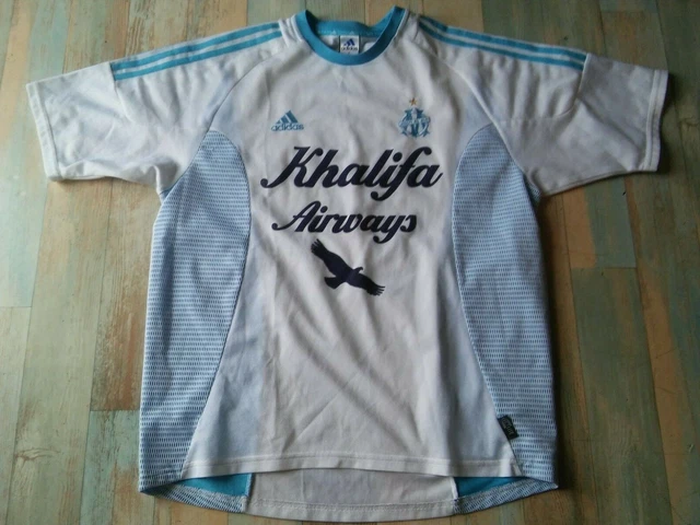 maillot-foot-adidas-om-olympique-de-marseille-khalifa-airways-taille-xl