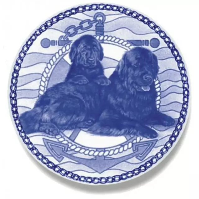 Newfoundland - Dog Plate made in Denmark from the finest European Porcelain