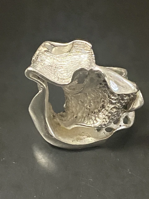 Bague Dôme En Argent 925 Et Or 18 Carats - Modèle Occasion, Réf. MP2052