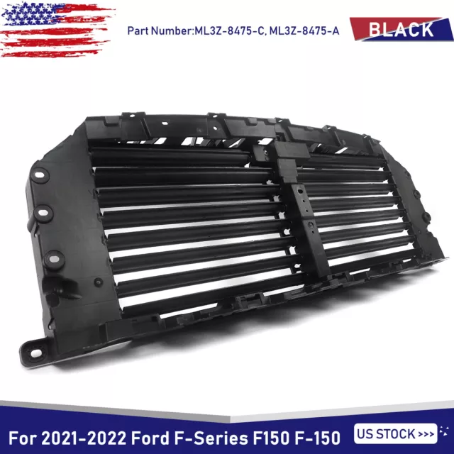 For 2021 2022 Ford F150 F-150 Upper Radiator Grille Air Shutter Oe#Ml3Z-8475-A