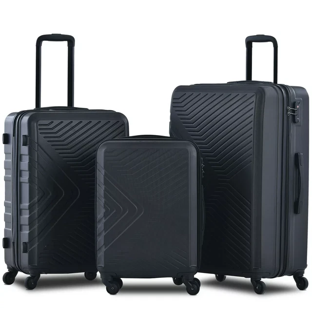 3 Piece Luggage Set Hardshell Lightweight Suitcase with TSA Lock Spinner Wheels