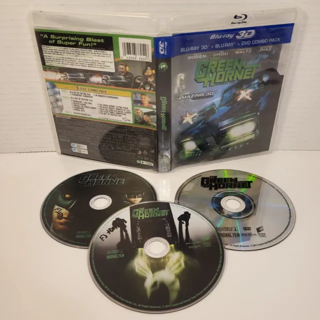 The Green Hornet (Blu-ray 3D/DVD, 2011, 3-Disc Set)