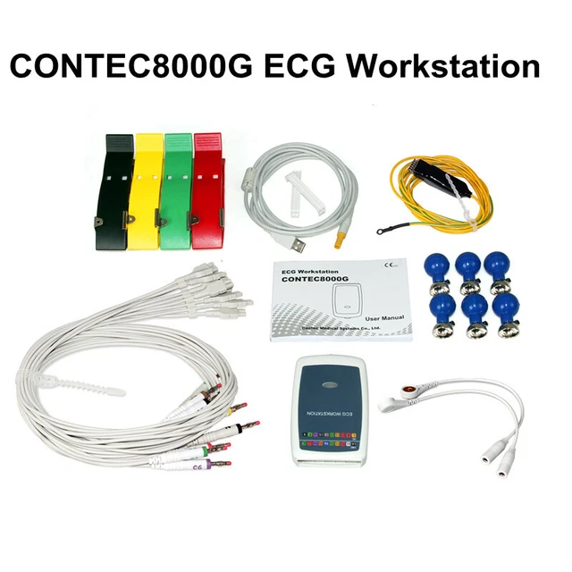 12 Lead ECG Cable Wire EKG Cord Compatible with CONTEC8000G/GW ECG